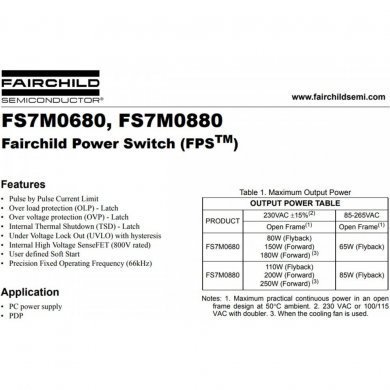 3x Ci Fairchild Power Switch Power SenseFET 800V 8A