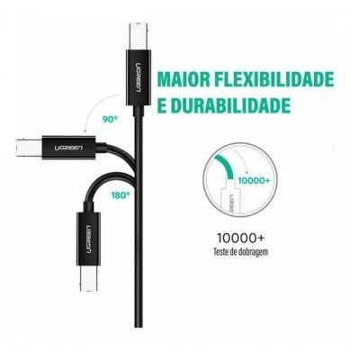 Ugreen cabo de impressora USB-C para USB-B 2.0