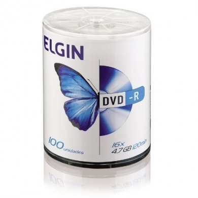 82050 Mídia DVD-R Elgin 4.7GB 120min 100 unid.