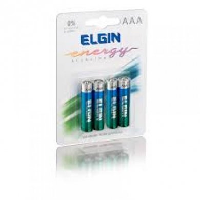 82153 PILHA ALCALINA ELGIN ENERGY AA LR6 1.5V (4 UNID)