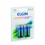 PILHA ALCALINA ELGIN ENERGY AAA (4 UNID) LR3 1.5V