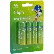 Elgin Pilha Alcalina AA (pacote com 8 unidades) 