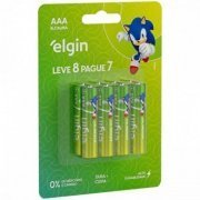 Elgin Pilha Alcalina AAA (pacote com 8 unidades) 