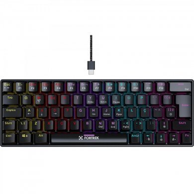 82997 Teclado mecânico Gravity 65% Rainbow Switch Outemu Red