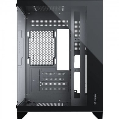 83456 Fortrek gabinete Clarity M-ATX frontal em vidro preto