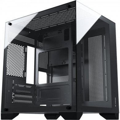 83456 Fortrek gabinete Clarity M-ATX frontal em vidro preto