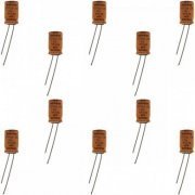 Capacitor eletrolitico SIEMENS 1000uF 10V (Kit 10x) 20% Radi ...