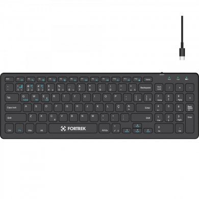 85749 Fortrek teclado KB11 Full Dual mode 2.4GHz Bluetooth preto