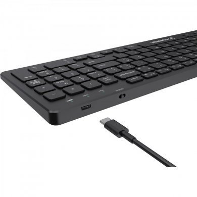 85749 Fortrek teclado KB11 Full Dual mode 2.4GHz Bluetooth preto