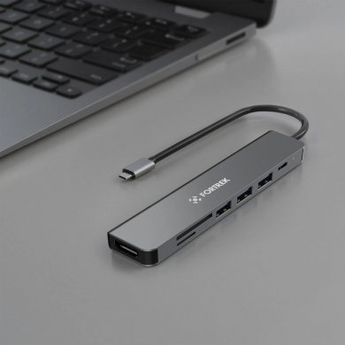 85972 Fortrek Docking Station DC75 USBC 7x1 HDMI/3x USB/SD/TF