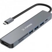 Fortrek Docking Station DC75 USBC 7x1 HDMI/3x USB/SD/TF com cabo de 15cm