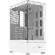 Fortrek gabinete Crystal mid tower ATX branco frontal e lateral em vidro temperado (não acompanha fans/coolers