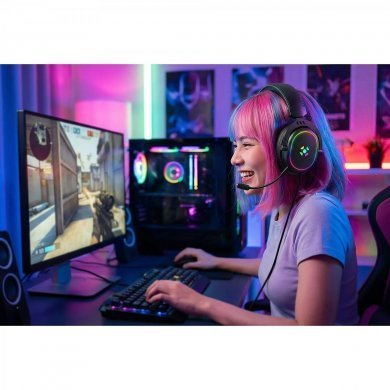86950 Fortrek headset gamer Win RGB com fio P2 driver 50mm preto