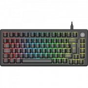 Fortrek teclado mecânico Shift 75% switch red hotswap preto Knob de volume, cabo USB-C removível