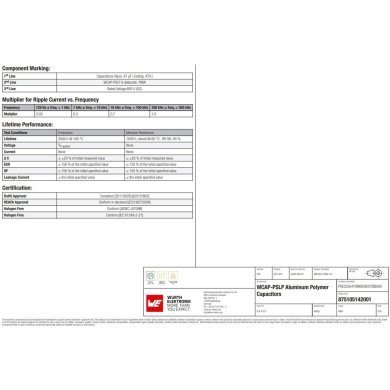 875105142001 100x Capacitor Eletrolitico Polimero Aluminio 47uF 6.3V