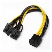 Cabo duplicador EPS12V 2x 8x8 pinos 20cm 8 to dual 8 pin EPS 12V Power Supply Y-Splitter Adapter Cable for Video