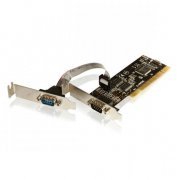 Placa PCI COMTAC 2 Portas Seriais RS232C 2 Conectores DB9 Macho Espelho Perfil Baixo (Low Profile)