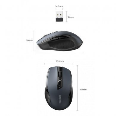 Ugreen mouse sem fio ergonomico silence 4000 dpi