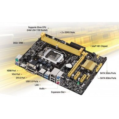 90MB0HM0-C1BAY0 Placa Mãe Asus H81M-A/BR 1150 Micro ATX
