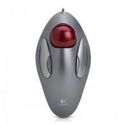 Mouse Logitech TrackMan Marble Trackball Base estável, controle baseado na ponta do dedo, 4 botões, Interface USB 2.0 e PS/2