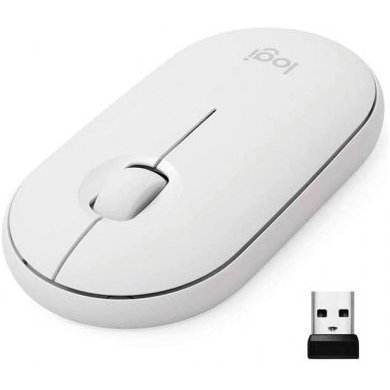 Logitech Mouse Sem Fio Pebble M350 Branco