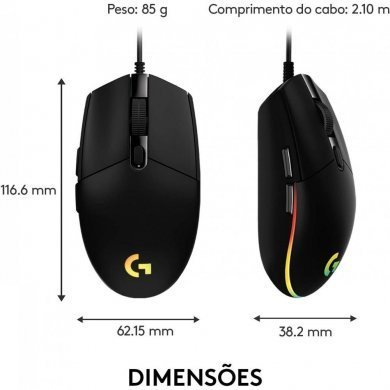 910-005793 Logitech mouse gamer G203 Lightsync RGB 8000dpi