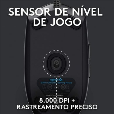 910-005793 Logitech mouse gamer G203 Lightsync RGB 8000dpi