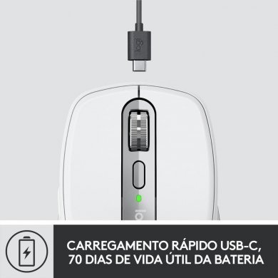 Logitech mouse óptico sem fio Anywhere MX 3 Cinza