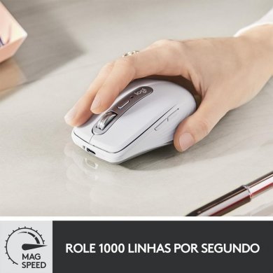 Logitech mouse óptico sem fio Anywhere MX 3 Cinza