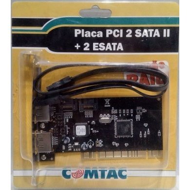 9145 Comtac Placa PCI 2x SATA2 para 2x eSATA com RAID