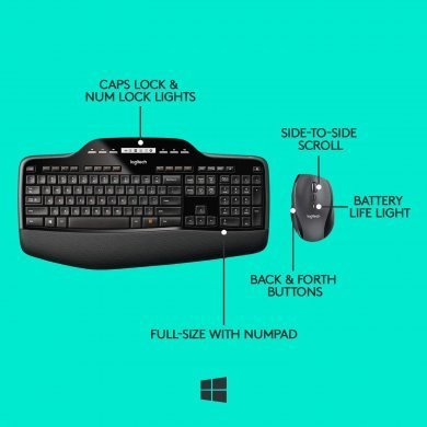 Kit Mouse e Teclado Wireless Logitech MK710