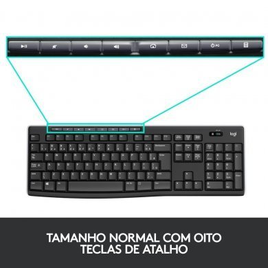 Logitech Teclado e Mouse Wireless MK270
