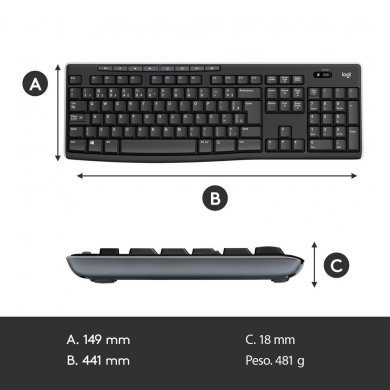 Logitech Teclado e Mouse Wireless MK270