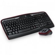 Logitech Teclado e Mouse wireless MK330 Teclado confortável e elegante, ABNT2 padrão PT com teclado numérico
