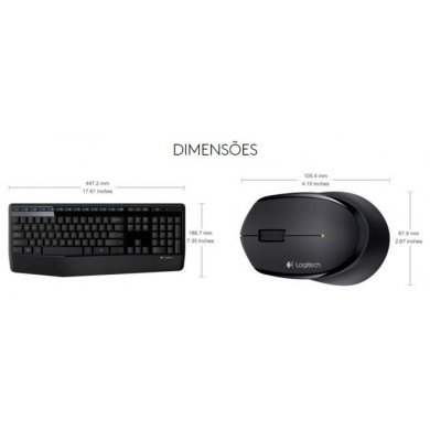 Logitech Kit Teclado e Mouse Sem Fio MK345