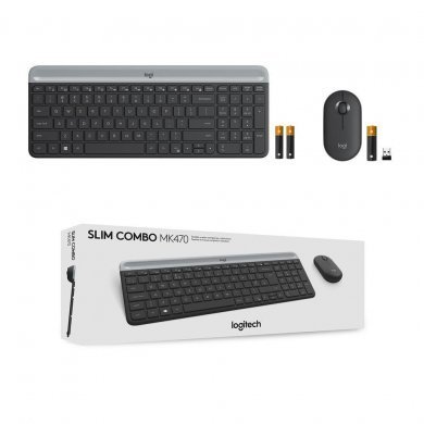 Logitech Kit Mouse e Teclado MK470 Sem Fio Inglês