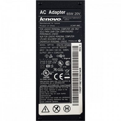 Fonte Lenovo original 3.25A 20V 65W 7.9x5.5mm