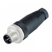 Conector macho M12 4T 6.0 e 8.0mm não blindado 