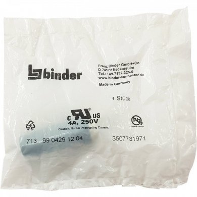 9904291204 Conector macho M12 4T 4A 250V 6 e 8mm não blindado