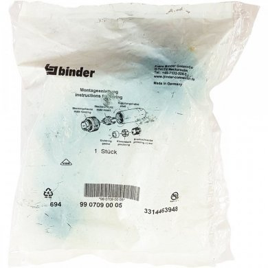 9907090005 Conector M12 macho 4+PE RD30