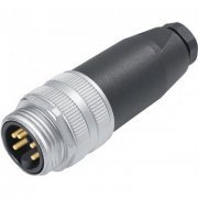 Conector macho 7/8 com 5 terminais 4+PE Não blindado 10.0/12.0 mm IP67 UL 2238 VDE