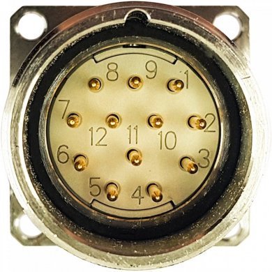 9946078012 Conector macho M23 12T IP67 150V 8A não blindado