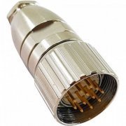 Conector circular M23 macho 12T 6/10mm IP67 não blindado