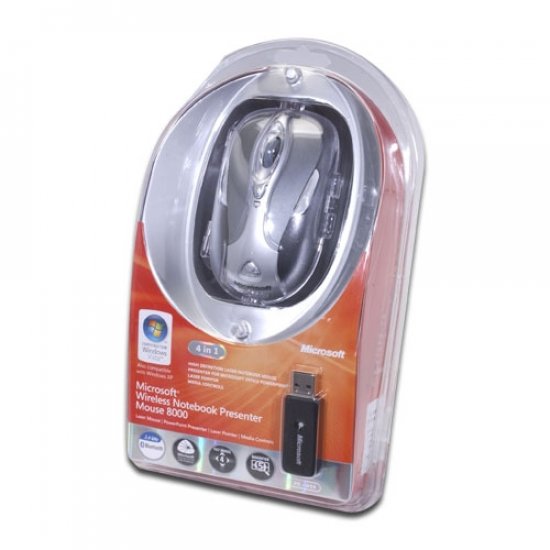 コンピュータ・IT Wireless Notebook Presenter Mouse 8000 9DR-00001 Microsoft Wireless Notebook Presenter Mouse 8000