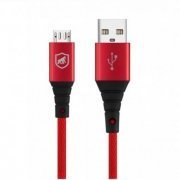 Gorila Shield Cabo Micro USB V8 Tech Proof 1.2m Vermelho Qualcomm 3.0 3A