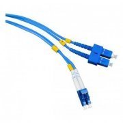 Cordão Duplex Monomodo LC/SC-UPC 2.5M 2 fibras 9/125 LC para SC polimento UPC, cor Azul 2.5 metros