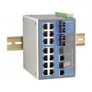 Moxa Conversor 18 Portas Managed Ethernet 14 x 10/100BTX ports, 2 x 10/100/1000BTX ports, 2 x single-mode fiber SC ports