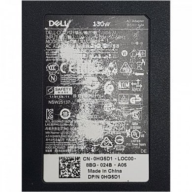 =LA130PM121 DELL Fonte Genuina Notebook 19.5V 6.7A 130W