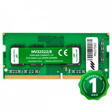 Macrovip Memória 8GB DDR4 3200MHz SODIMM CL22