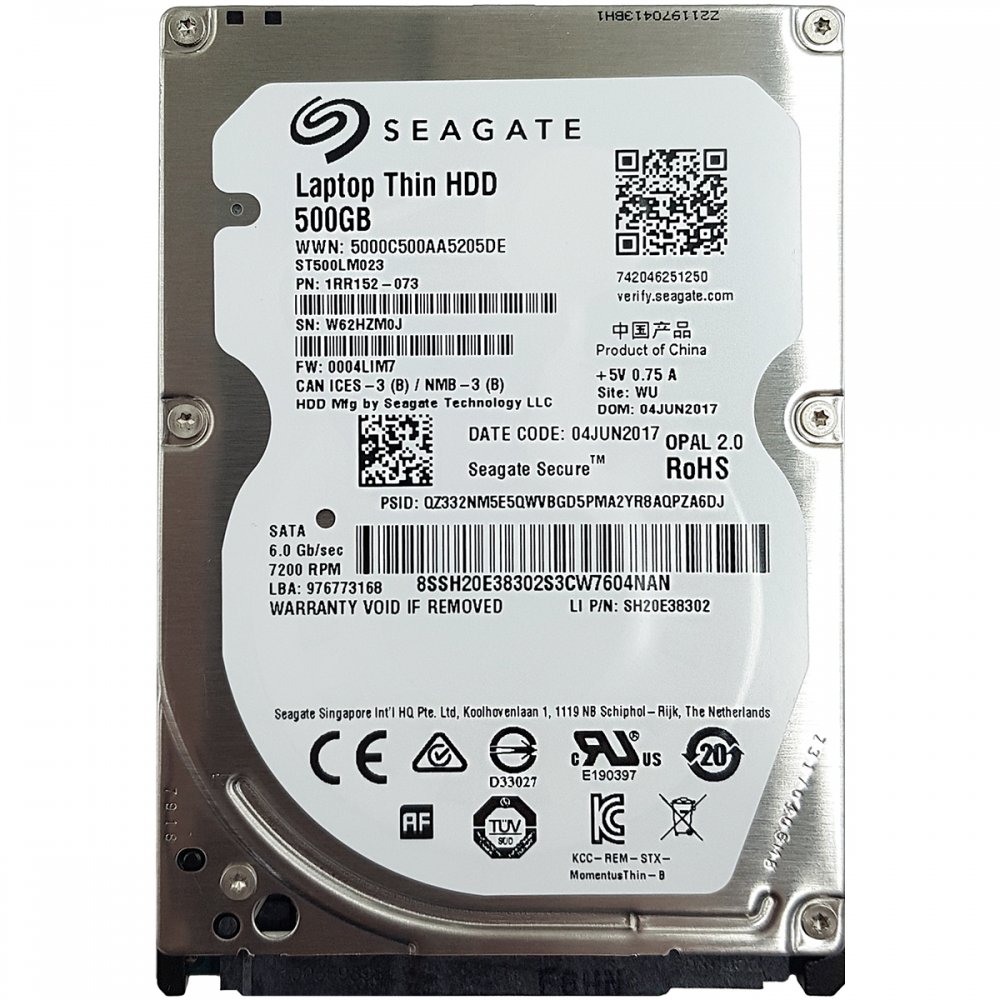 ST500LM023 HD Seagate Laptop Thin 500GB SATA III 2.5Pol 6GBs